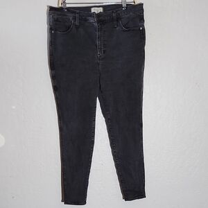 MADEWELL 10" High Rise Skinny Stretchy Black Jeans 33T